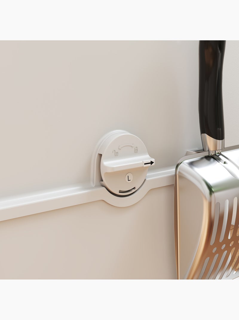 Bac à litière avec ouvercle pivotant 100° inox gris clair Gris - Kiabi
