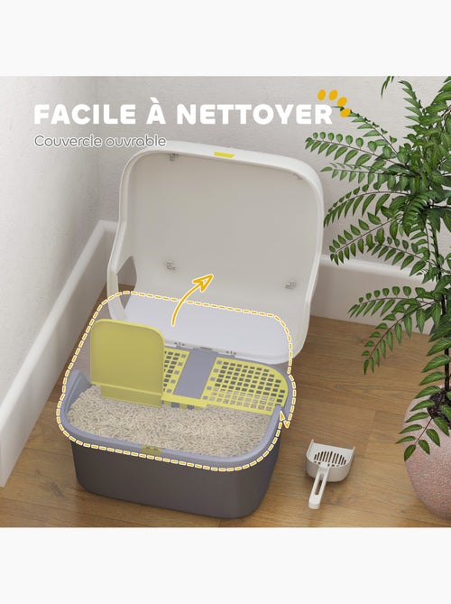 Bac à litière chat semi-fermé - accessoires - pp crème - Kiabi Bac à litière chat semi-fermé - accessoires - pp crème - Kiabi