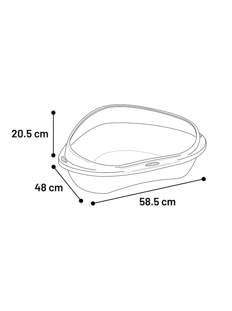 Bac à litière de coin Sadio Taupe - Kiabi