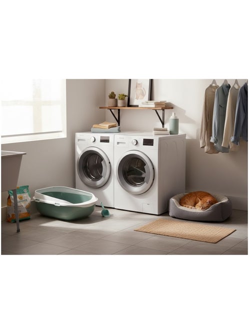 Bac à litière Garfy Gris XL Spécial grands chats - Kiabi