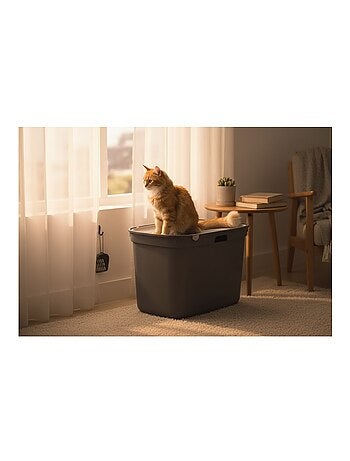 Bac a litière pour chat entrée par le dessus kato