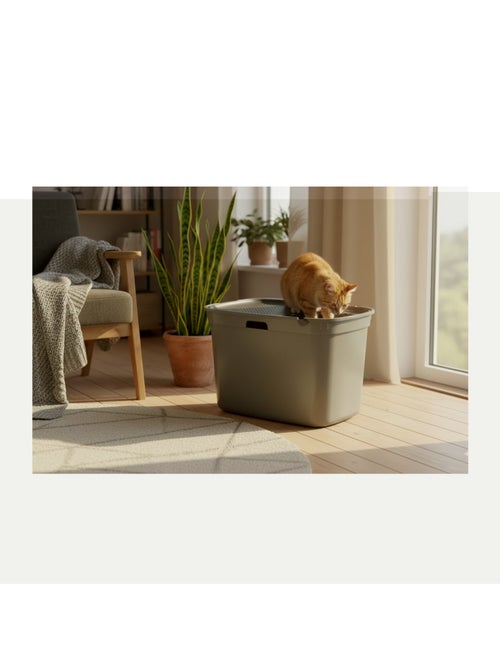 Bac a litière pour chat entrée par le dessus Kato - Kiabi