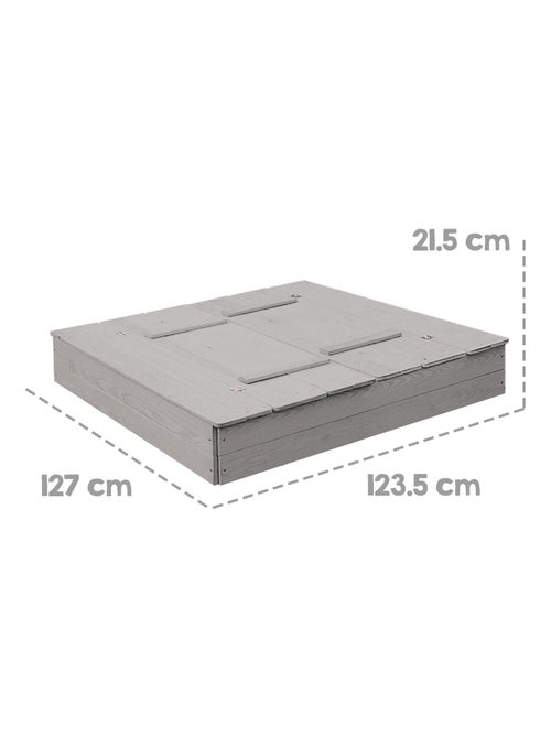 Bac à sable avec couvercle convertible en 2 bancs en bois massif 'Roba Outdoor+' - Kiabi