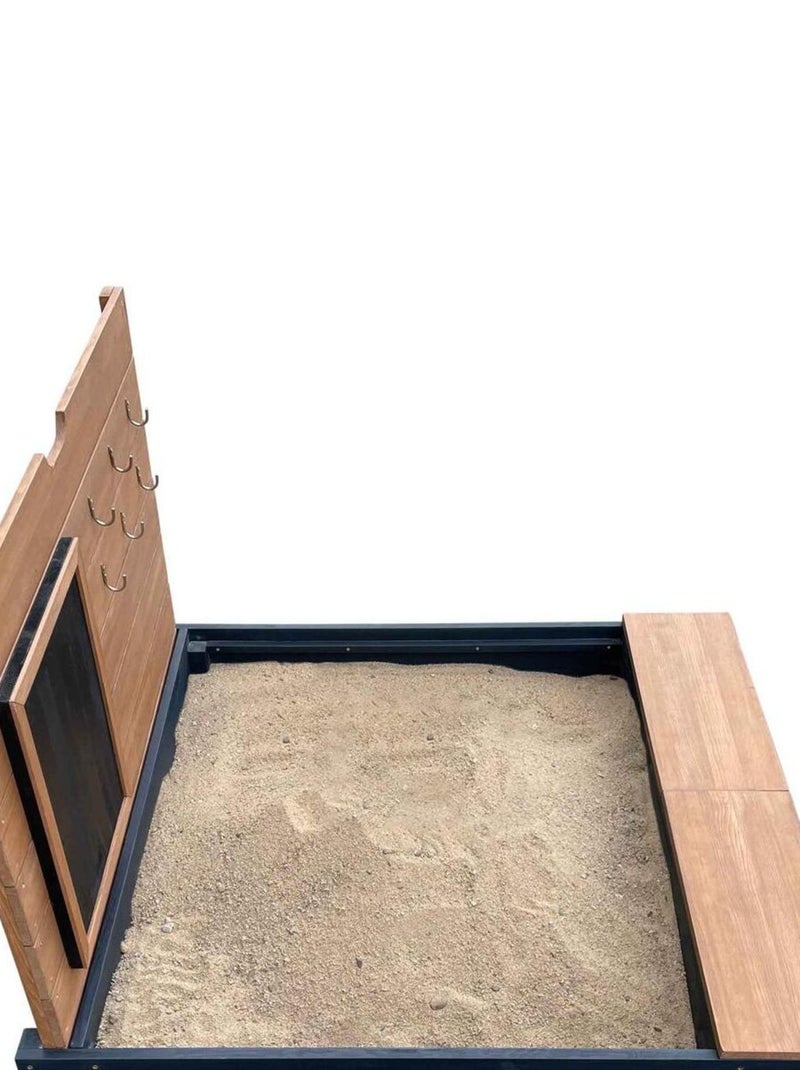 Bac à sable avec rangement en bois marron et anthracite Mandy d'AXI Gris - Kiabi