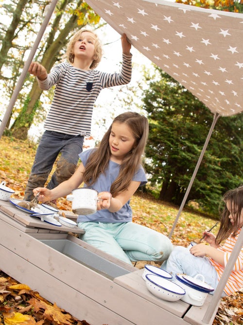 Bac à sable bateau de pirate avec auvent et espace de rangement 'Roba Outdoor Schiff' - Kiabi