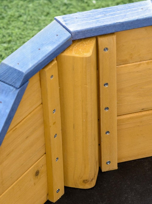 Bac à sable bateau de pirate multi-équipé bois sapin pré-huilé - Kiabi