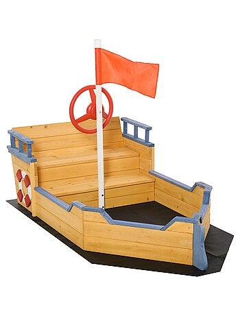 Bac à sable bateau de pirate multi-équipé
