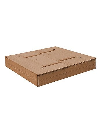 Bac à sable couvrant en bois massif avec 2 bancs Outdoor+ ROBA