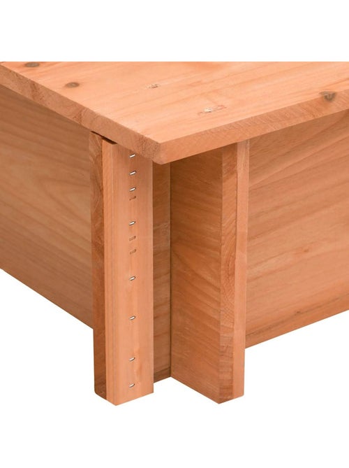 Bac à sable en bois de sapin avec toit et assises marron vidaxl - Kiabi