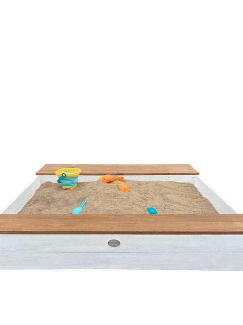 Bac à sable et espace de rangement en bois marron et blanc Evy d'AXI - Kiabi