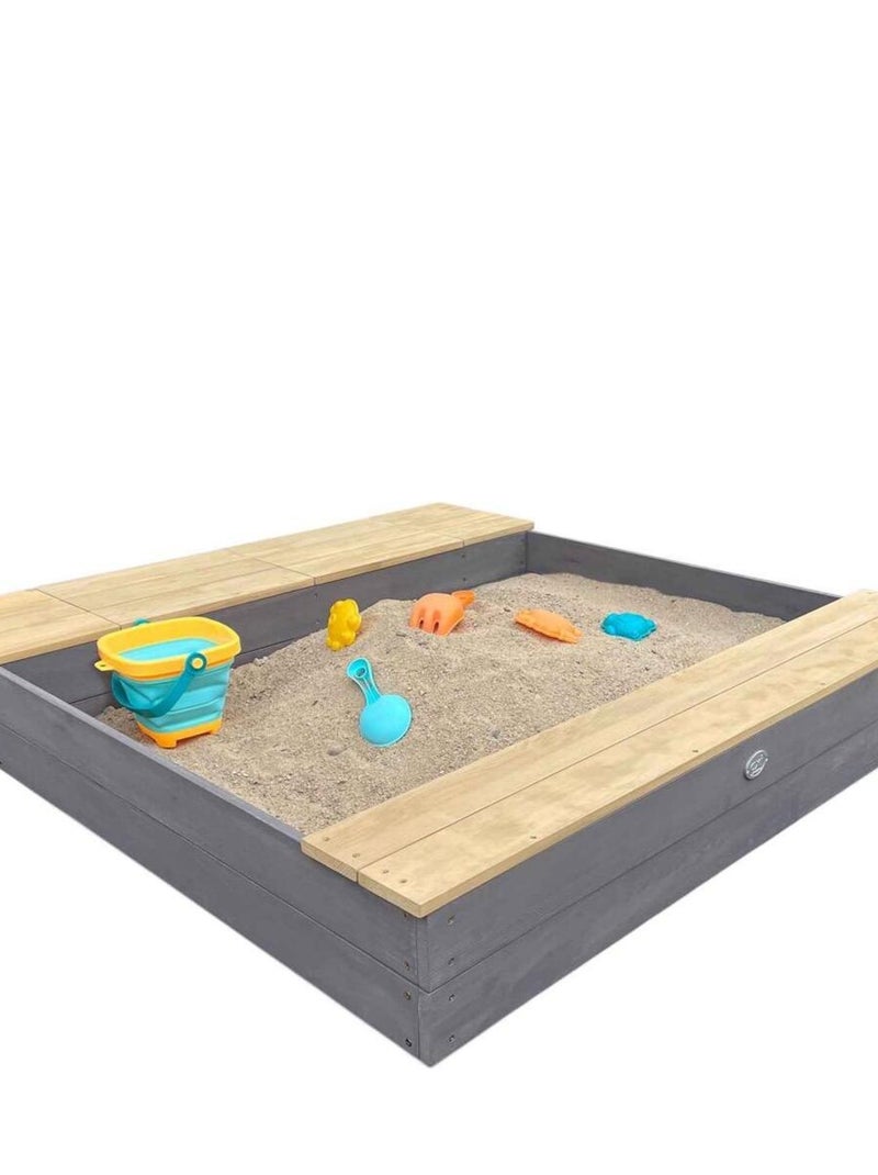 Bac à sable et espace de rangement en bois marron et gris Evy d'AXI Gris - Kiabi