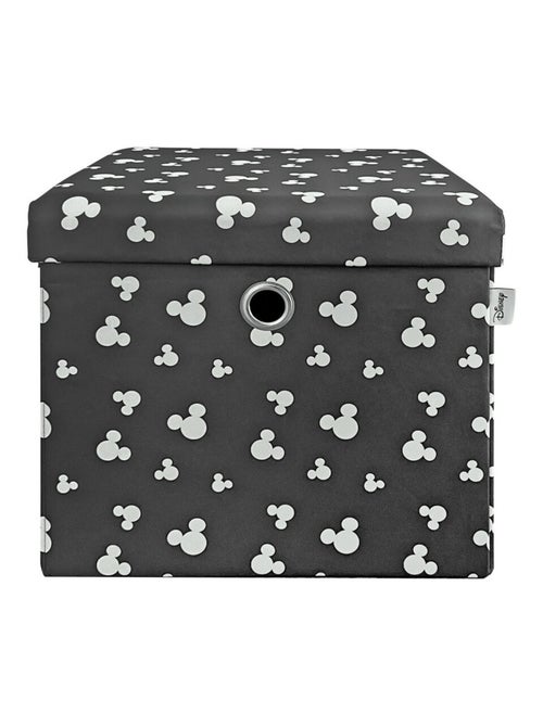 Bac de Rangement avec couvercle - Disney Mickey - Noir et Blanc - Kiabi