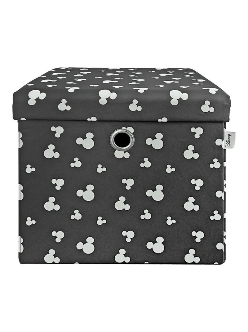 Bac de Rangement avec couvercle - Disney Mickey - Noir et Blanc Noir Noir - Kiabi