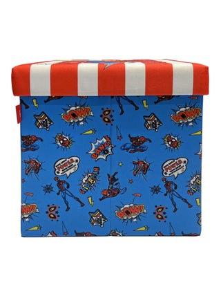 Bac de Rangement avec couvercle - Spiderman - Bleu