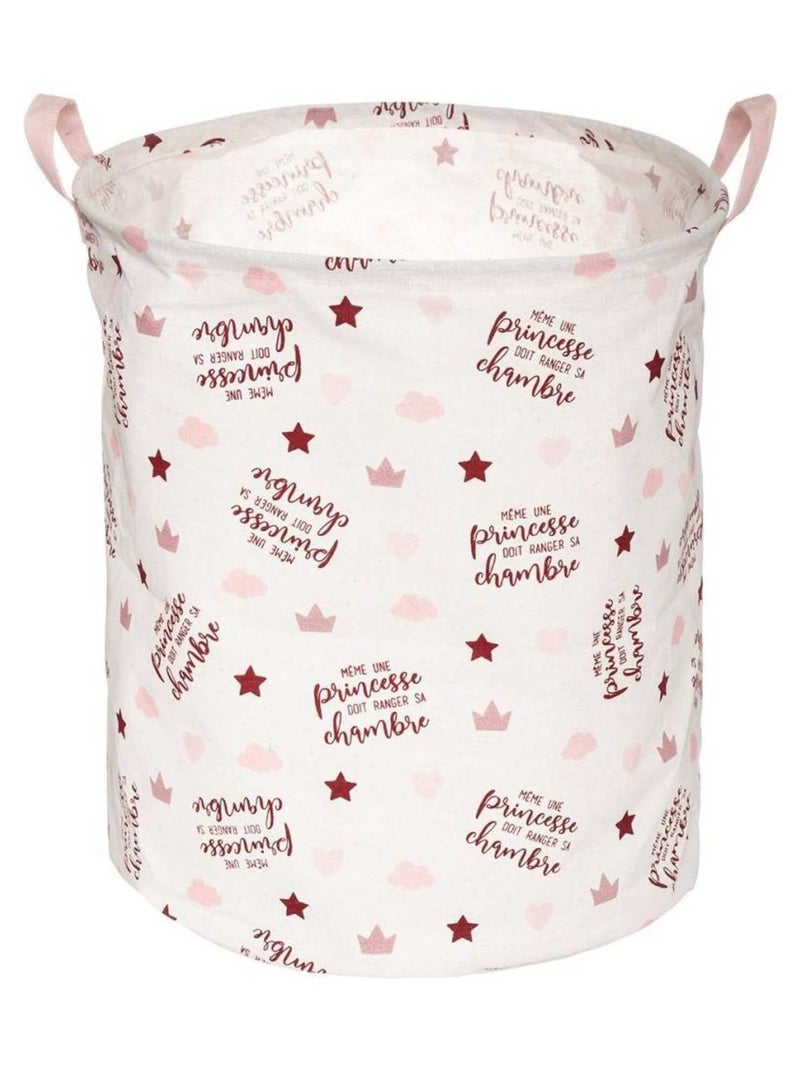 Bac de rangement canvas princesse Rose - Kiabi