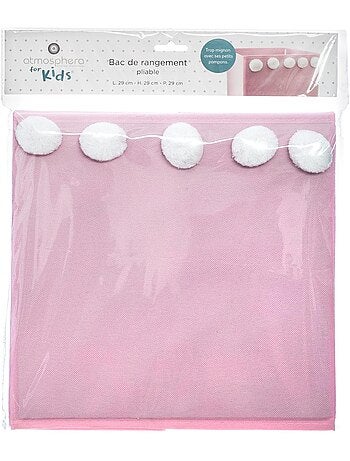 Bac de rangement enfant avec pompons RIVEN