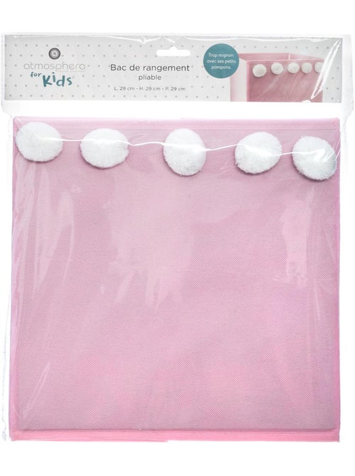 Bac de rangement enfant avec pompons RIVEN - Kiabi