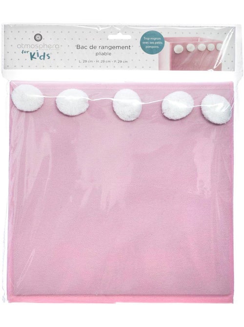 Bac de rangement enfant avec pompons RIVEN - Kiabi Bac de rangement enfant avec pompons RIVEN - Kiabi