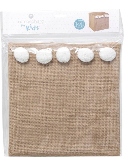 Bac de rangement enfant en jute avec pompons YUKI - Kiabi Bac de rangement enfant en jute avec pompons YUKI - Kiabi