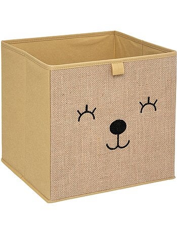 Bac de rangement enfant en jute motif animal kezi