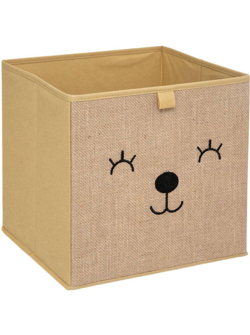 Bac de rangement enfant en jute motif animal kezi Marron caramel - Kiabi