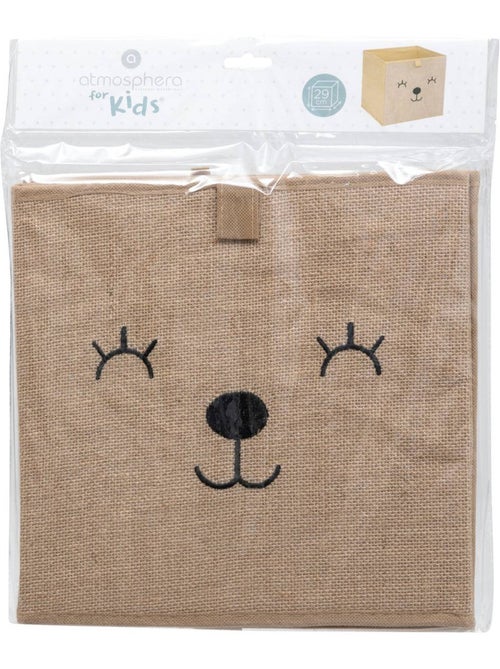 Bac de rangement enfant en jute motif animal kezi - Kiabi