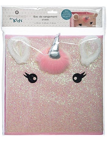 Bac de rangement enfant licorne KALI