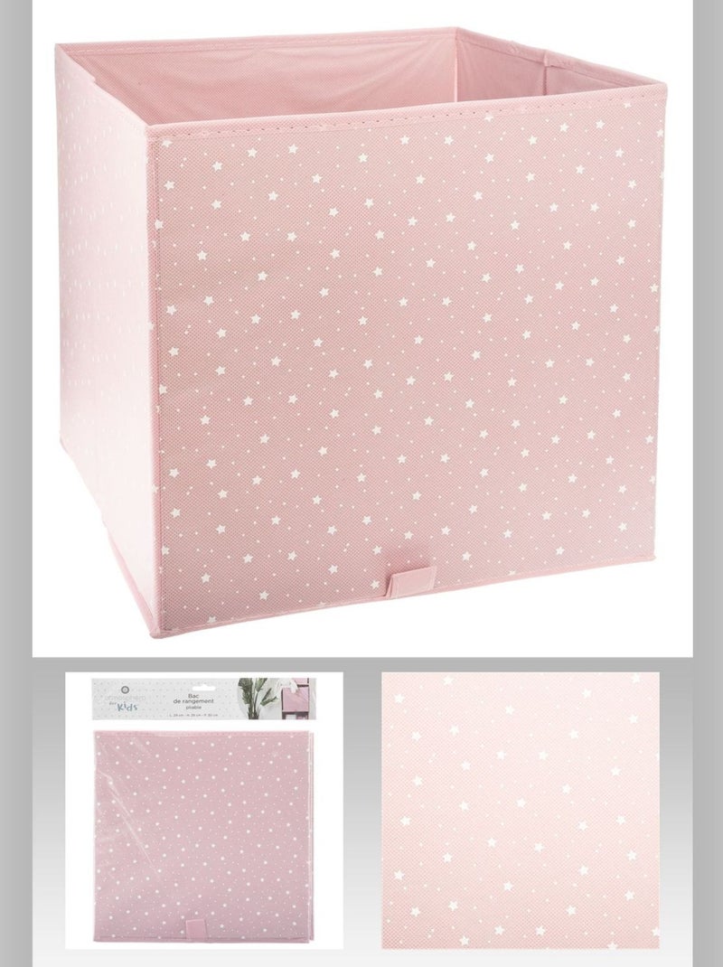 Bac de rangement étoile Rose - Kiabi
