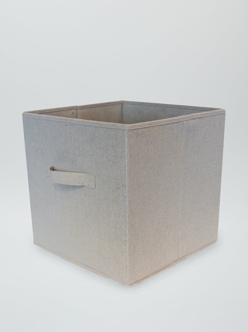 Bac de rangement gris - Kiabi