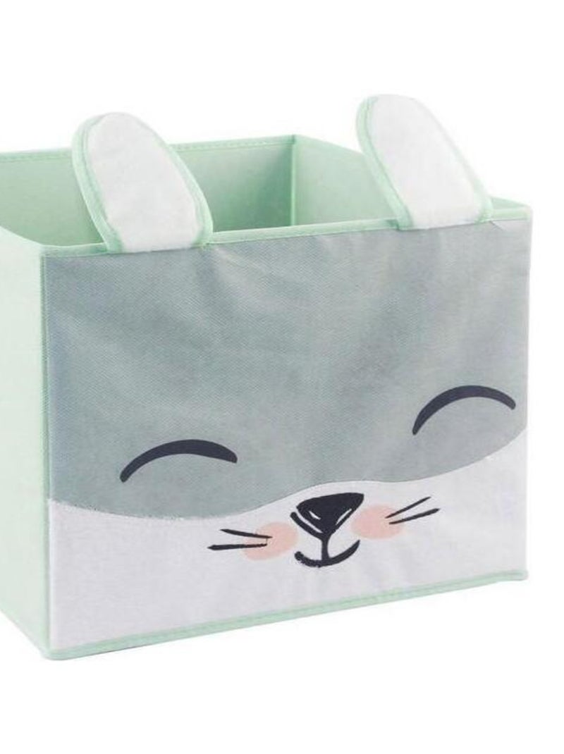 Bac de rangement Lapin 29x29 Vert - Kiabi