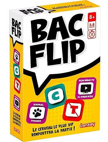 Bac flip - jeu de société - lansay - dès 8 ans