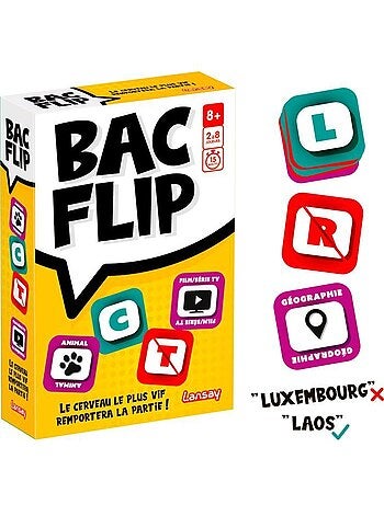Bac flip - jeu de société - lansay - dès 8 ans