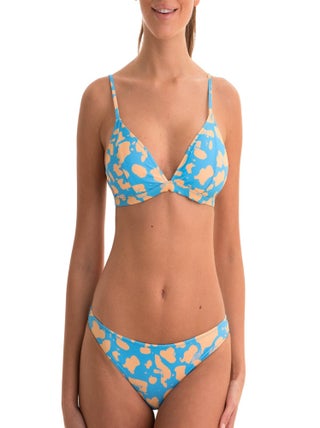 Back Bloom - Maillot de bain 2 pièces triangle imprimé bicolore Alicia