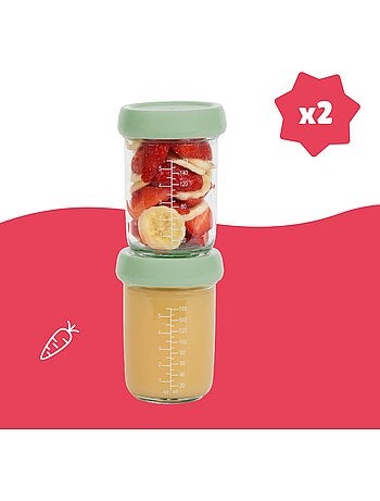 Badabowls en verre badabulle lot de 2 pots de conservation 220 ml