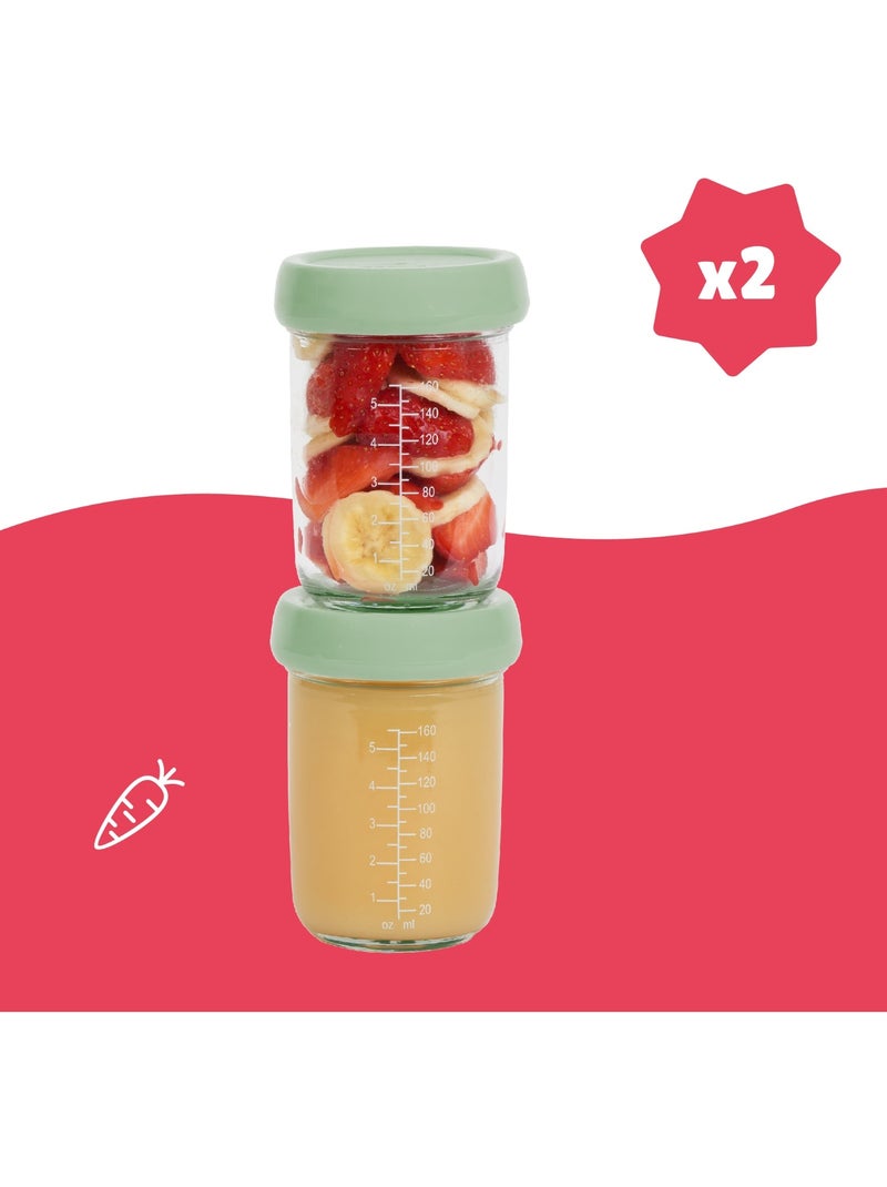 Badabowls en verre badabulle lot de 2 pots de conservation 220 ml Transparent - Kiabi