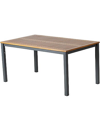 BAGO Table 6 places en bois naturel d'eucalyptus 150cm