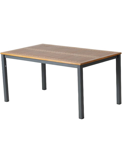 BAGO Table 6 places en bois naturel d'eucalyptus 150cm - Kiabi