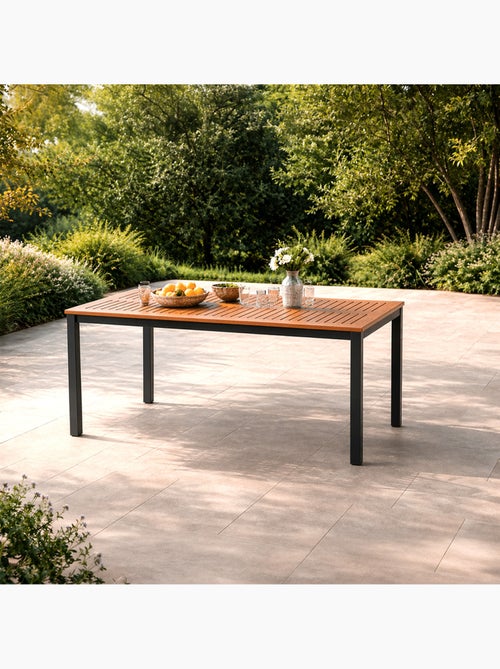 BAGO Table 6 places en bois naturel d'eucalyptus 150cm - Kiabi