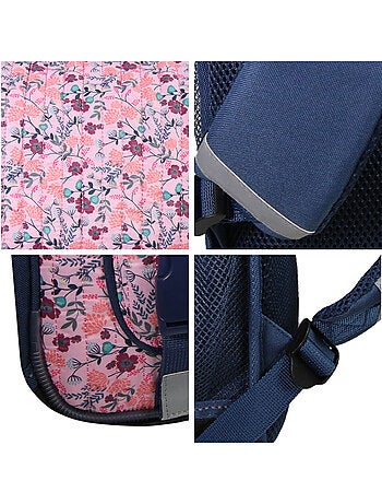 Bagtrotter - Cartable Primaire 38cm - Multicolore - Fleurs - 2 Compartiments