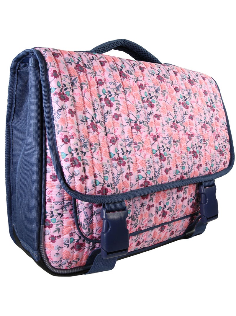 Bagtrotter - Cartable Primaire 38cm  -  Multicolore - Fleurs - 2 Compartiments Rose - Kiabi