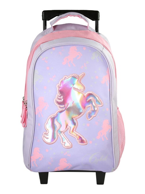 Bagtrotter - Cybel - Sac à Dos à Roulettes Primaire - Violet - 2 Compartiments - Kiabi