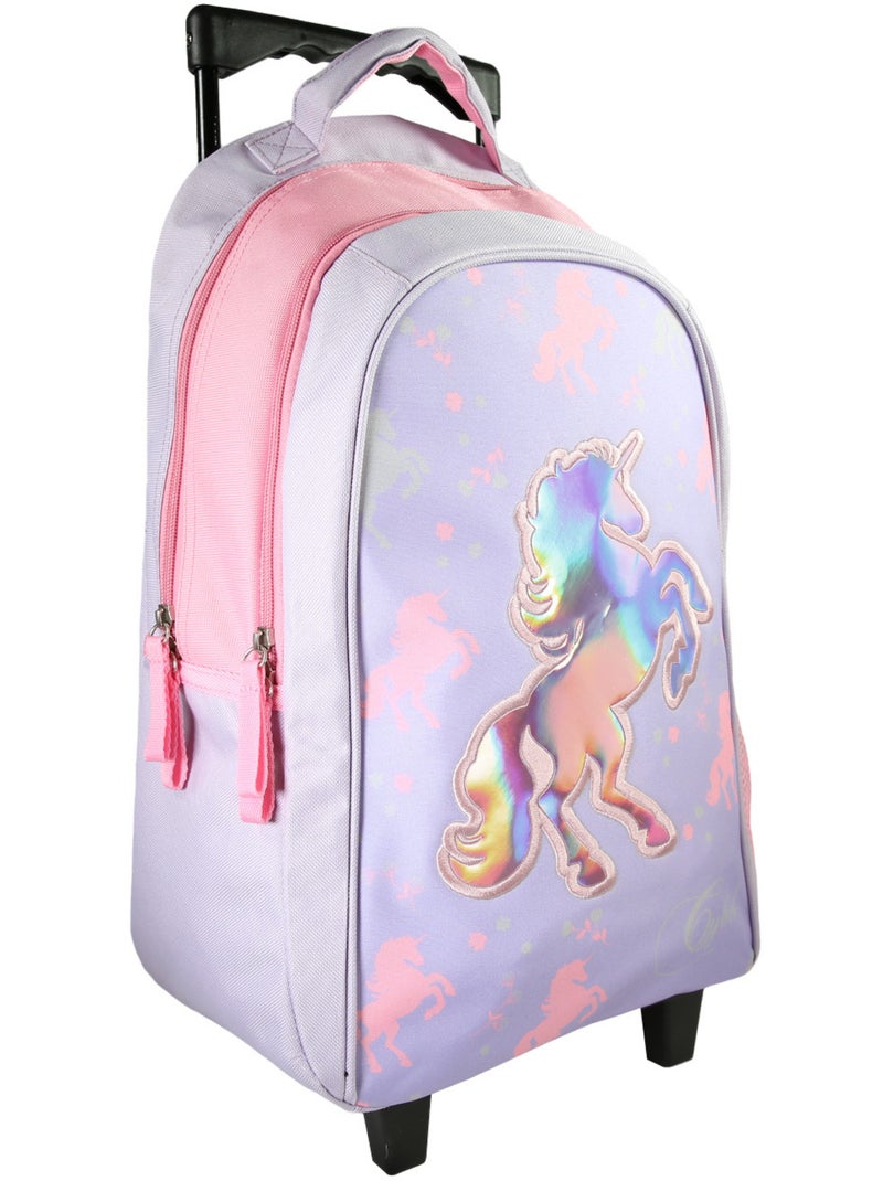 Bagtrotter - Cybel - Sac à Dos à Roulettes Primaire - Violet - 2 Compartiments Violet - Kiabi
