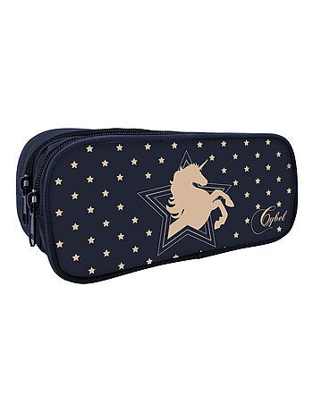 Bagtrotter - Cybel - Trousse Rectangulaire Scolaire - Marine - 2 Compartiments