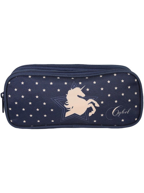 Bagtrotter - Cybel - Trousse Rectangulaire Scolaire - Marine - 2 Compartiments - Kiabi
