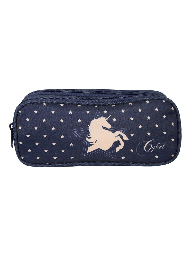 Bagtrotter - Cybel - Trousse Rectangulaire Scolaire - Marine - 2 Compartiments Bleu - Kiabi