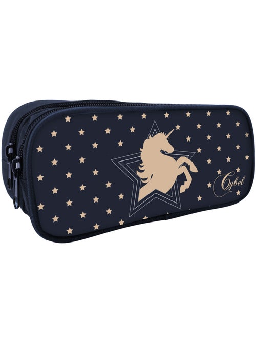 Bagtrotter - Cybel - Trousse Rectangulaire Scolaire - Marine - 2 Compartiments - Kiabi