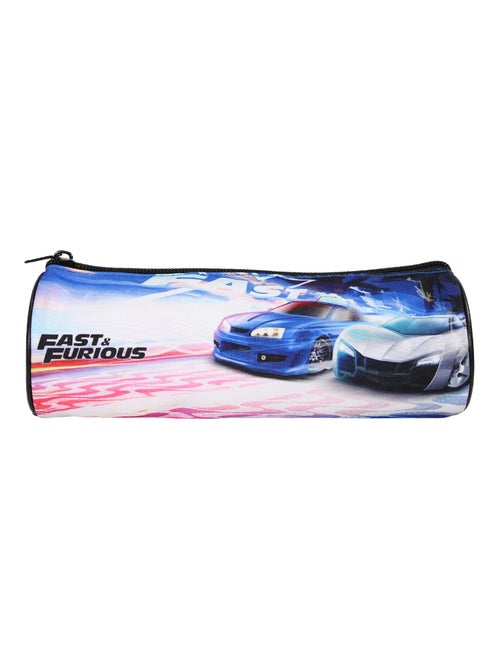 Bagtrotter - Fast And Furious -Trousse Scolaire Ronde - Noir - 1 Compartiment Zippé - Kiabi