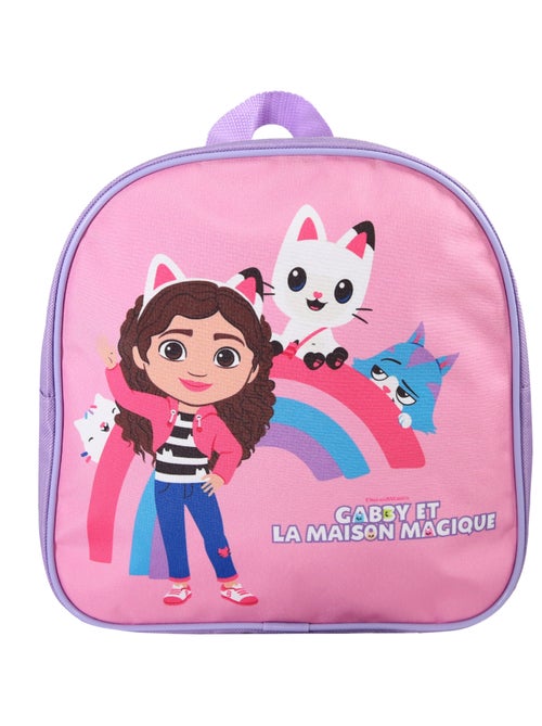 Bagtrotter - Gabby et La Maison Magique - Sac à Dos Scolaire Goûter 24 cm - Rose Pâle - Fille - Kiabi