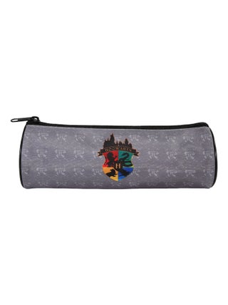 Bagtrotter - Harry Potter -Trousse Scolaire Ronde - Grise - 1 Compartiment Zippé
