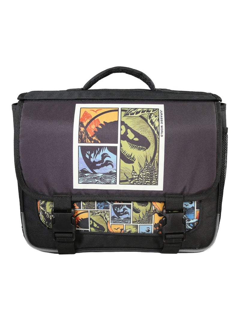 Bagtrotter - Jurassic World - Cartable Réversible 38cm Noir/Vert - 2 Compartiments - Primaire Noir - Kiabi